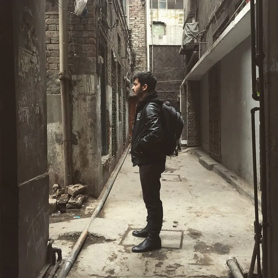Farrukh in an Androon mohalla street, Walled City of Lahore